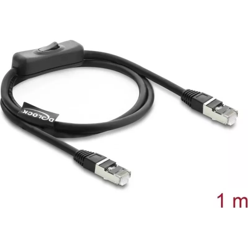 Tinklo kabelis DELOCK 81562 Cat6 F/UTP (FTP) 1 m RJ-45 — Juodas