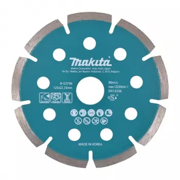 MAKITA DEIMANTINIS DISKAS 125x22,23mm SEGMENTINIS (SAUSAS) BETONUI, GRANITUI, MARMURUI