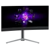 LORGAR 34MP1, UWQHD MiniLED Gaming Monitor Pro, 34'' (3440*1440) VA lenktas monitorius, juoda/pieniškai pilka
