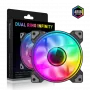 Gamemax | Ventiliatorius korpusui | DUAL RING INFINITY | Juodas