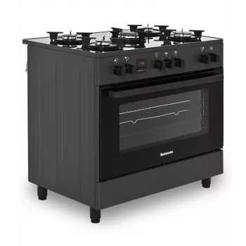 Laisvai pastatoma dujinė/elektrinė viryklė Ravanson KWGE-K90, 5 kaitvietės, 90 cm, orkaitė 105 l, lietiminis valdymas