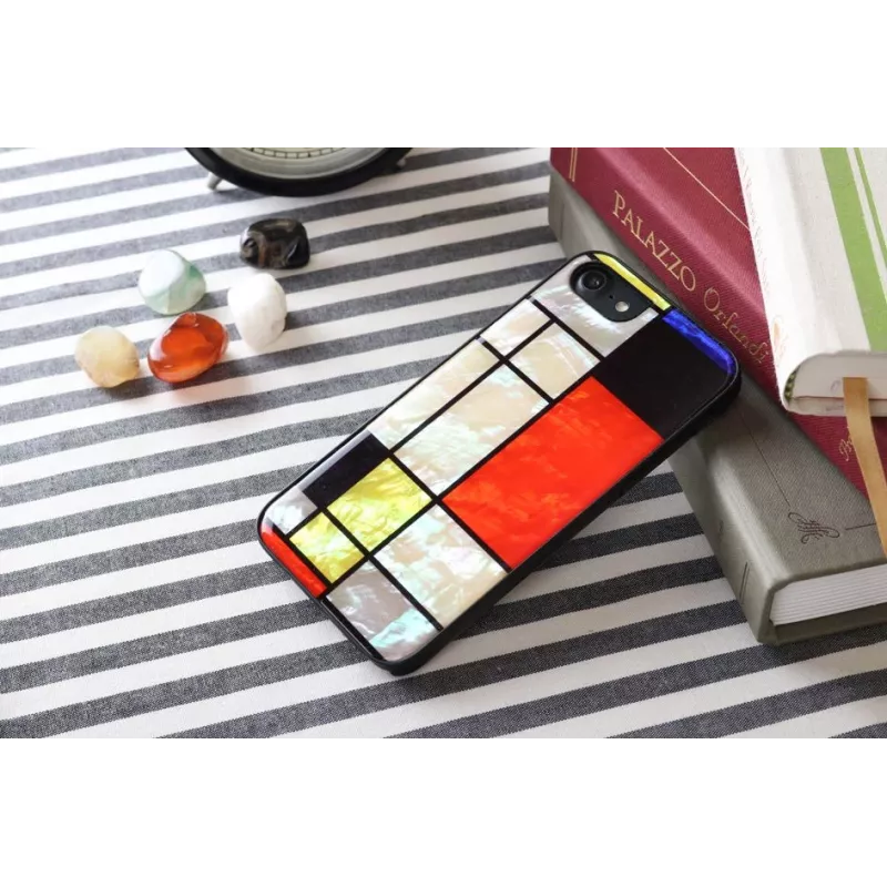 Apsauginis dėklas iKins, skirtas Apple iPhone 8/7, Mondrian Juoda