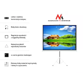 tripod projection screen Maclean MC-680 112 1:1 200x200