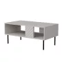 Kavos staliukas Cama LUCCA suoliukas/staliukas 100x55x46 smėlio spalvos, stačiakampis pilkas viršus