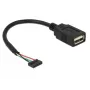 USB kabelis DeLOCK 84831 USB 2.0 0,15 m juodas