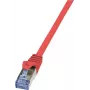 Tinklo kabelis LogiLink Cat6a S/FTP RJ-45 1,5 m raudonas