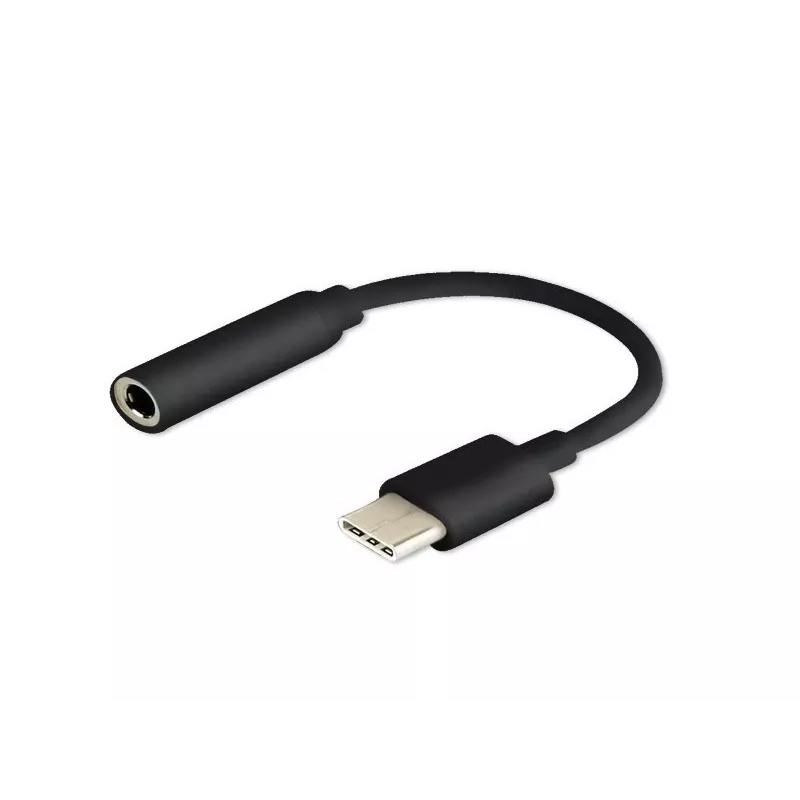 Laido jungties adapteris SAVIO AK-35/B USB Type‑C (3.1) kištukas į 3,5 mm lizdą, juodas