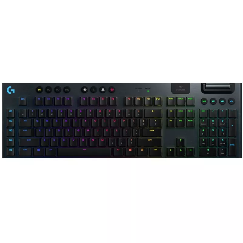 LOGITECH G915 LIGHTSPEED belaidė mechaninė žaidimų klaviatūra - CARBON - NORDIC - LIETIMAS