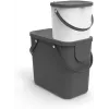 Atliekų konteineris Rotho Albula stačiakampis plastikinis 6 l, antracitas, 200×235×208 mm