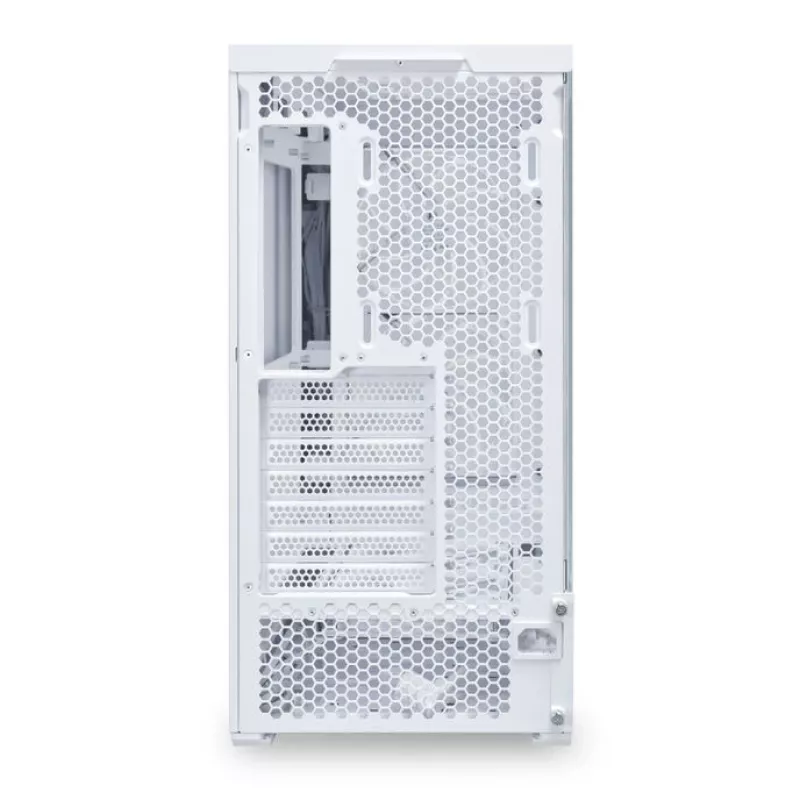 MidiTower PC korpusas Lian Li LANCOOL 207 — baltas, permatomas skydelis, palaiko ATX/MicroATX/MiniITX, be maitinimo bloko