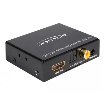 HDMI stereo / 5.1 kanalų garso išskyriklis 4K, adapteris juodas