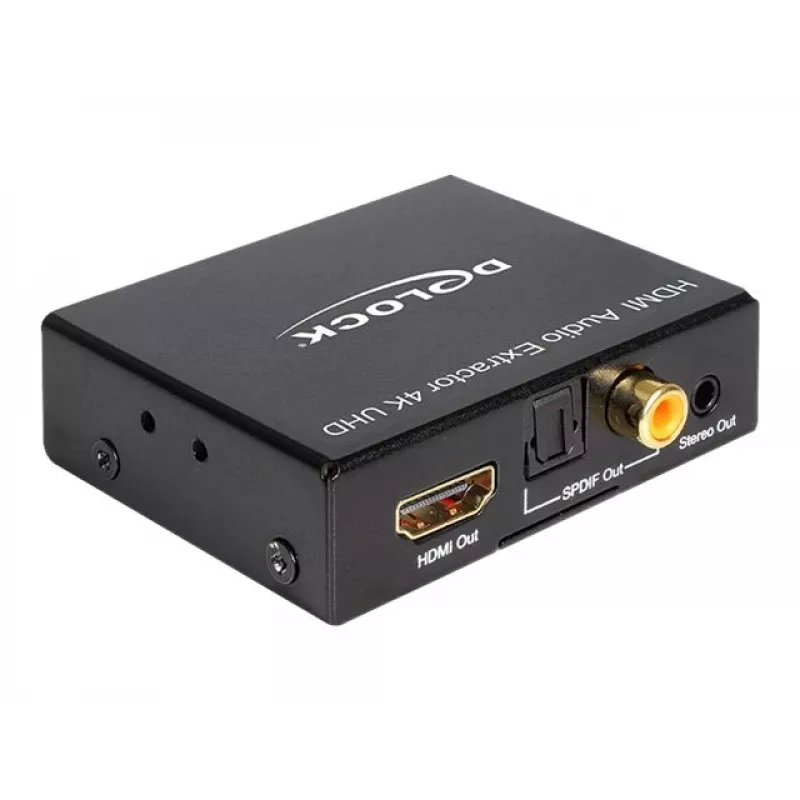 HDMI stereo / 5.1 kanalų garso išskyriklis 4K, adapteris juodas
