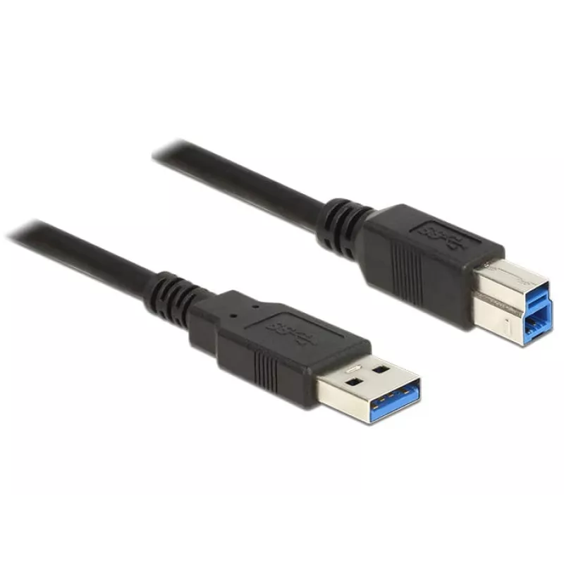 USB kabelis DeLOCK 85070 USB 3.2 Gen 1 5m USB A USB B juodas