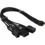 PCIe maitinimo adapteris INTER-TECH GPU-02 12‑pin į 3×8‑pin (34 cm laidas)