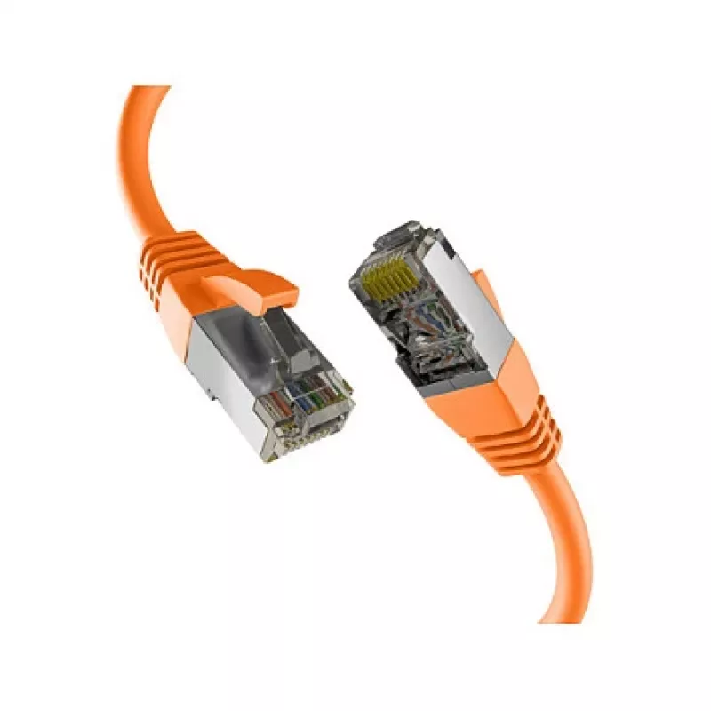EFB-Elektronik CAT8.1 Oranžinė 0,50m RJ45 komutacinis kabelis S/FTP PIMF LSZH 2000MHz 40GB tinklo kabelis Gamintojas: EFB Elektronik (EC020200278)