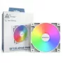Aušinimo ventiliatorius Montech GF120 PWM ARGB 120 mm baltas, PWM valdymas, ARGB apšvietimas