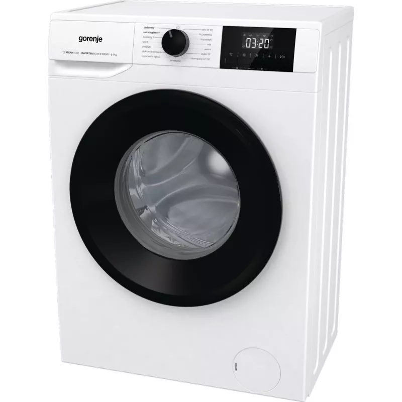 Atskirai stovinti skalbimo mašina Gorenje W3NGPI72SBS, 7 kg, 1200 aps./min., inverterinis variklis, garų funkcija, 15 programų, balta