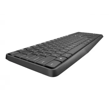 Logitech MK235 Patvarus belaidis klaviatūros ir pelės rinkinys pilkai