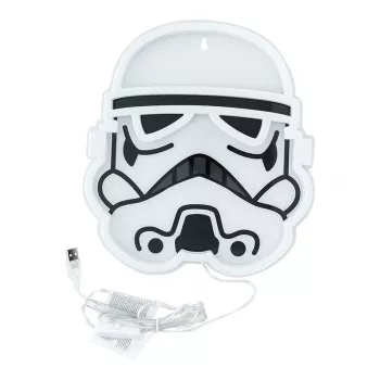 Prie sienos montuojamas LED neoninis šviestuvas Paladone Stormtrooper modelis PP14595SWVN, dekoratyvinis „Žvaigždžių karų“ apšvietimas