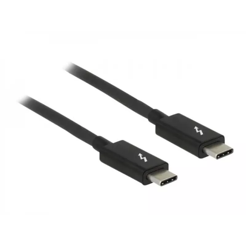 Thunderbolt laidas DeLOCK 84845 1 m 20 Gbit/s Juoda