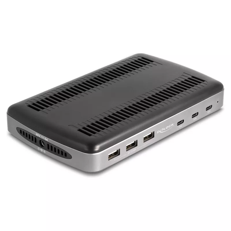 DeLOCK USB krovimo stotelė 3 x USB Type-C PD 3 x USB Type-A 112 W