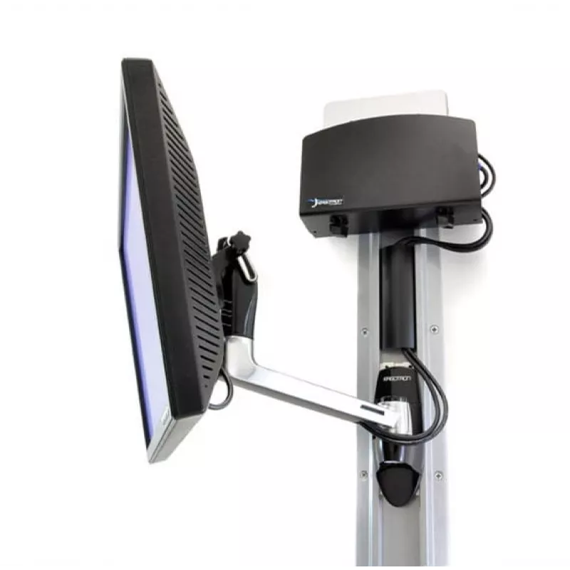 Ergotron LX HD sieninis laikiklis Swing Arm – tvirtinimo komplektas (pasukama svirtis, rankenėlė) televizoriui (pakreipiamas ir pasukamas) – aliuminis – ekrano dydis: iki 106,7 cm (iki 106,70 cm (42 inch)) – tvirtinimo įranga