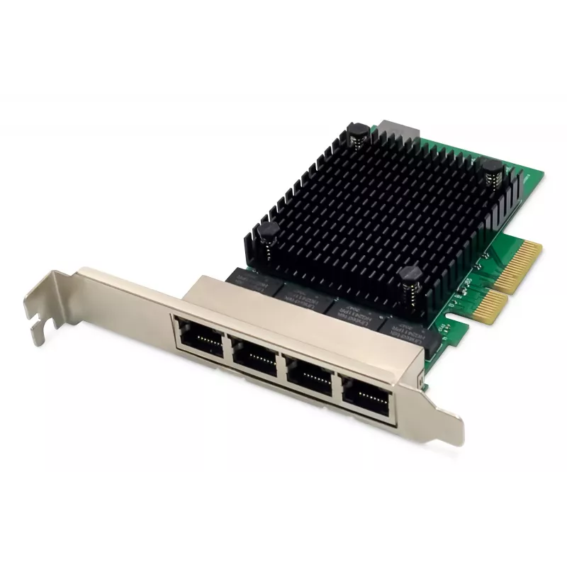 Digitus 4 prievadų 2,5 gigabito eterneto tinklo plokštė PCI Express Realtek mikroschemų rinkinys