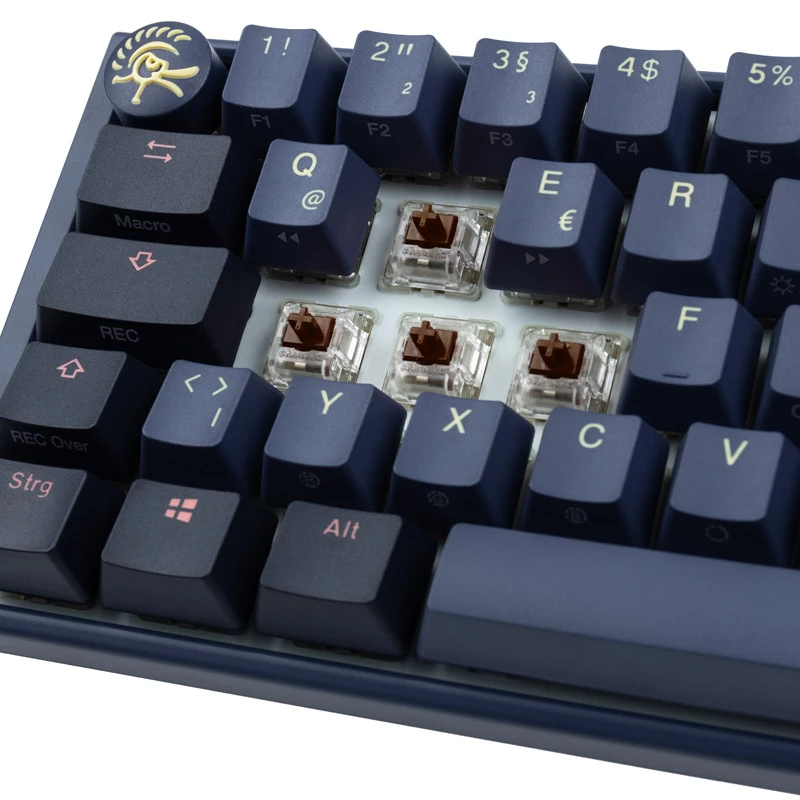 Ducky One 3 Mini klaviatūra, žaidimams, USB, mėlyna