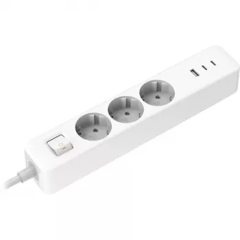 Maitinimo šakotuvas Xiaomi BHR07UKEU — 3 kintamosios srovės lizdai, F tipas, 250 V, 1,4 m laidas, baltas
