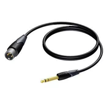 Garsinis laidas Procab XLR kištukas į 6,3 mm (1/4 colio) jack kištuką, stereo, 3 m