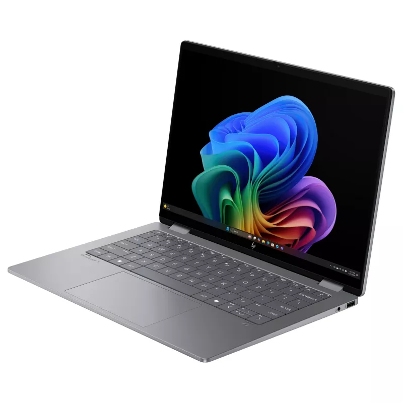 HP OmniBook X Flip Next Gen AI nešiojamas kompiuteris 14-fm0056ng - Flip dizainas - Intel Core Ultra 5 226V / 2,1 GHz - Win 11 Home - Arc Graphics 130V - 16 GB RAM - 512 GB SSD NVMe - 35,6 cm (14 inch)