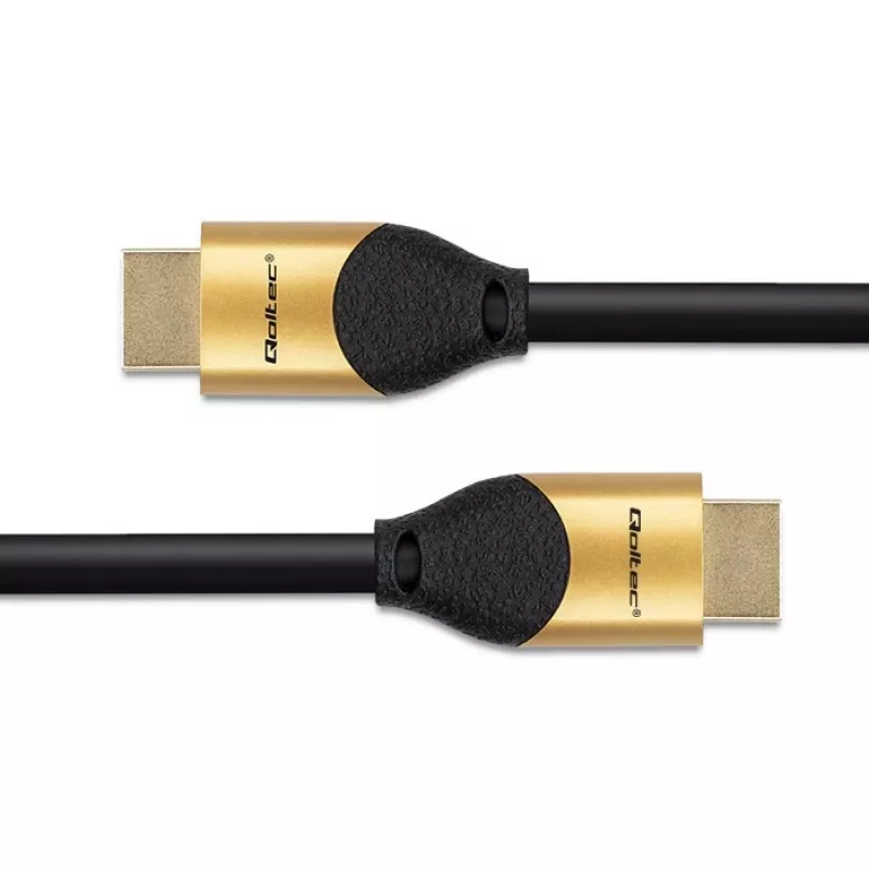 Qoltec 50355 HDMI v2.1 laidas Ultra high speed 8K | 60Hz | 28AWG | GOLD | 2m