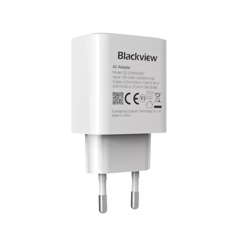 Įkroviklis Blackview CHAR-18W 18W galia — kompaktiškas USB sieninis įkroviklis mobiliesiems įrenginiams