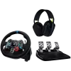 LOGITECH G29 EU + G435 Juoda Gaming Controller Aliuminis Juodas USB Vairas + pedalai + ausinės PC
