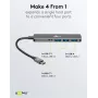 Goobay plonas 4-Port USB-Hub USB-C to/USB-A 5 Gbit/s - -Plug USB 3.2> (79158)