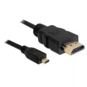HDMI laidas DeLOCK 2 m A tipo į D tipo juodas