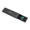 SSD korpusas QOLTEC 50312 Juodas vienam M.2 SATA diskui, USB Type-C (USB 2.0 / 3.2 Gen 1)