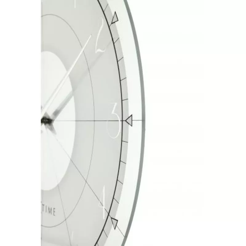 NeXtime klok 8125 Fancy Round, Ø43 cm, Sieninis, Balta/Sidabrinė