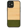 man and wood telefono dėklas, skirtas iPhone 12 mini — bamboo forest juoda