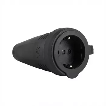 ABL 100000049 Originali Coupling. SCHUKO. rubber (TPE). Juoda. Manschette. IP44.