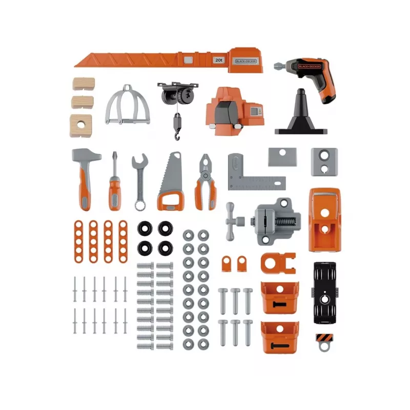 Vaikų dirbtuvių žaislas SMOBY Bricolo Builder 7600360741 - Statybinių įrankių rinkinys vaidmenų žaidimams