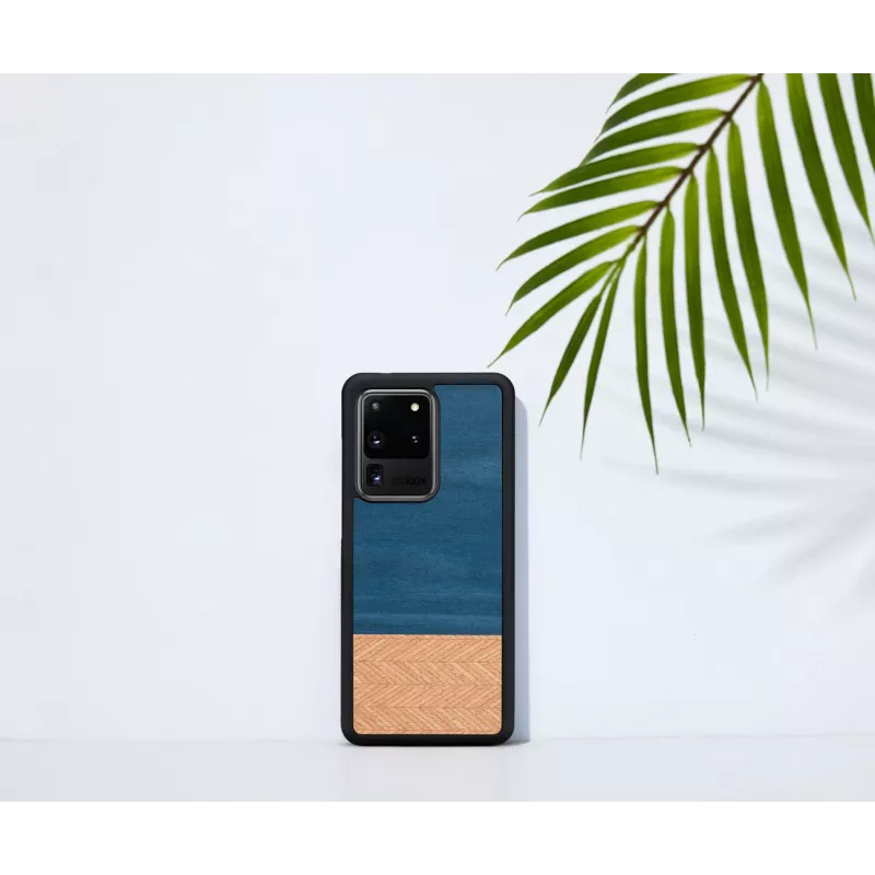 Apsauginis išmaniojo telefono dėklas Man and Wood Galaxy S20 Ultra Denim Juoda