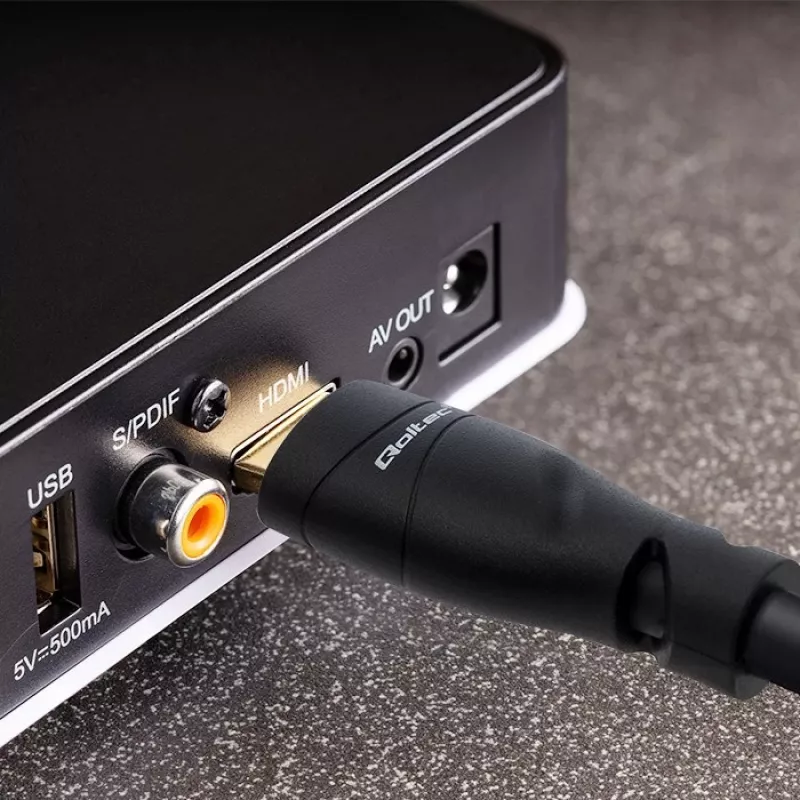 HDMI 2.1 laidas QOLTEC 5 m — 48 Gbit/s, 8K@60Hz, 26AWG, paauksuotos jungtys