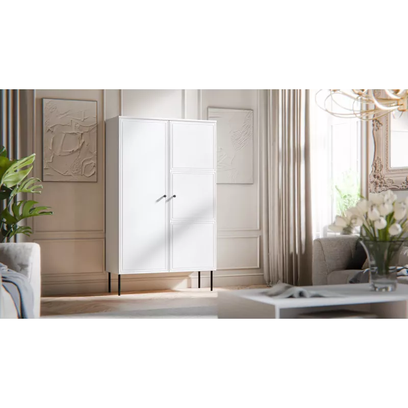 Vitrina cama meble PALAZZO BIS 1000×390×1660 mm balta matinė