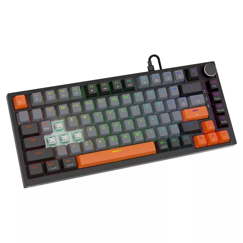 Savio ASTRAL BLACK JADE 3 SPALVŲ žaidimų klaviatūra USB QWERTY US International