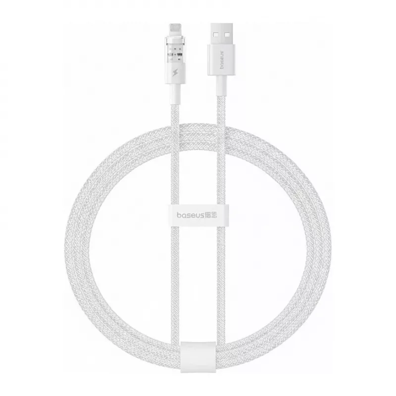 Įkrovimo laidas Baseus USB į Lightning 1 m 2,4 A baltas