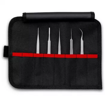 Pincetai Knipex 92 00 02 Nerūdijančio plieno smailūs lenkti tiesūs