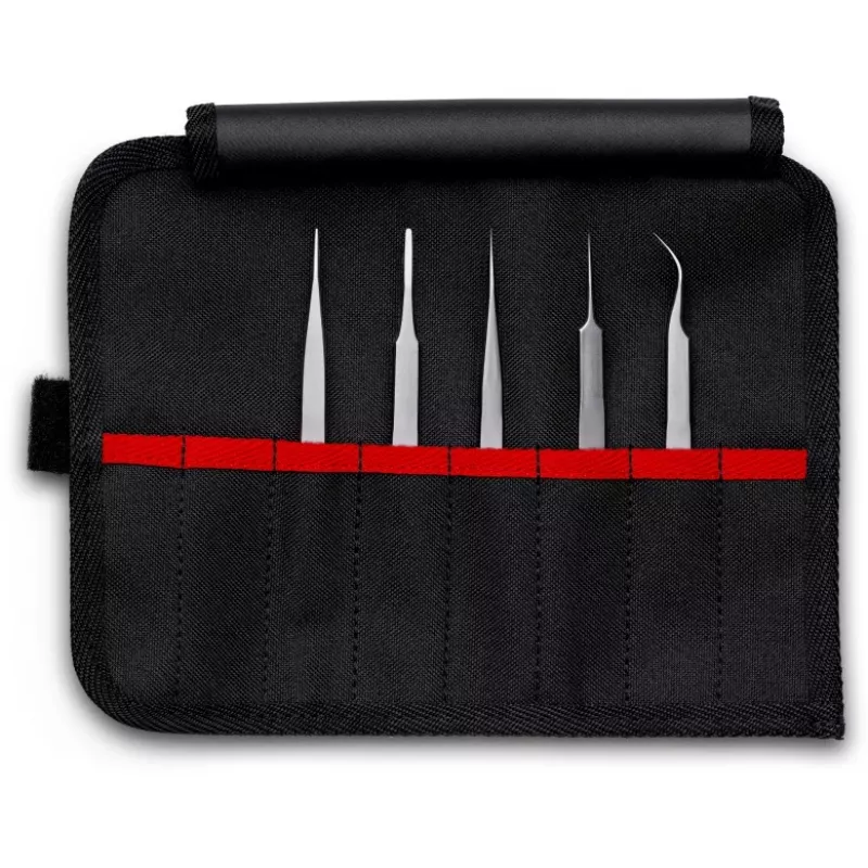 Pincetai Knipex 92 00 02 Nerūdijančio plieno smailūs lenkti tiesūs