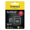 Atminties kortelė Intenso 64GB MicroSDXC UHS-I Class 10 3433490