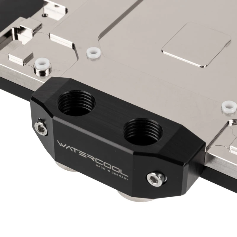 Watercool pilno dengimo GPU vandens blokas Heatkiller IV, skirtas Radeon RX 5700 XT — Acetalinis viršus su nikeliuota vario baze